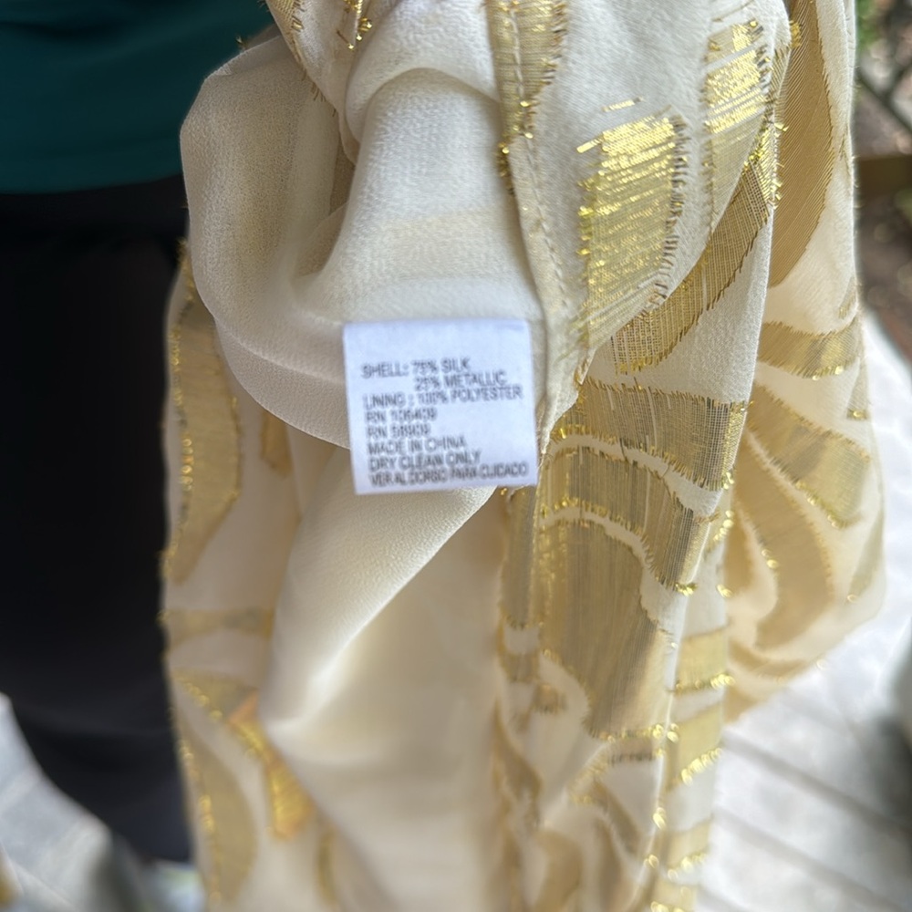 Alex Marie Gold Ruffle Blouse - Picture 6 of 6